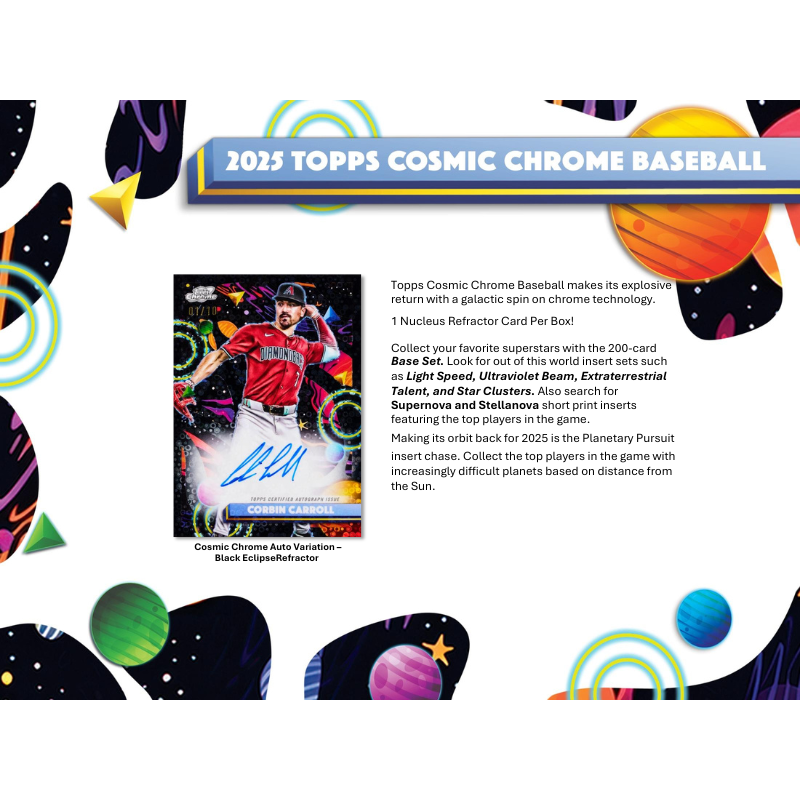 2025 Topps Cosmic Chrome Baseball Hobby Box